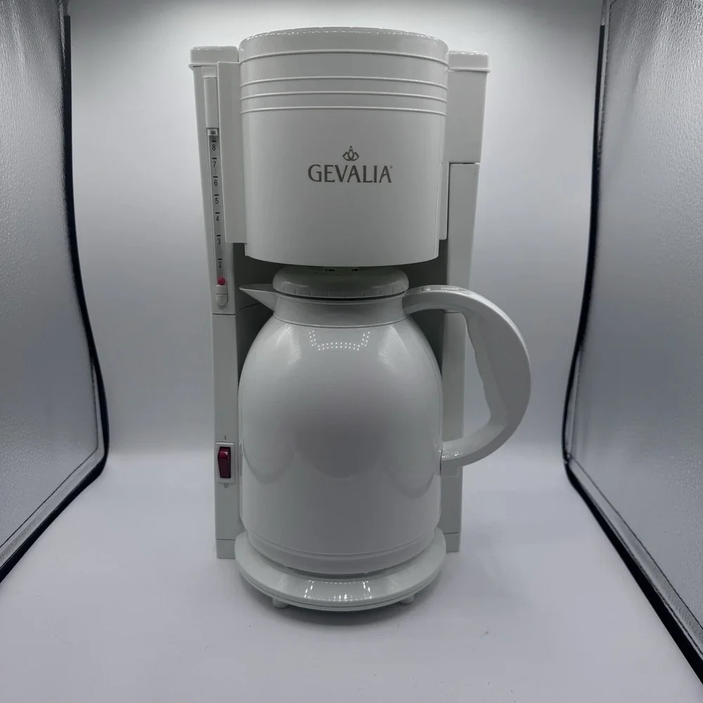 Gevalia KA-865MW White 8-Cup Thermal Coffee Maker–Drip Coffee Brewer, Automatic